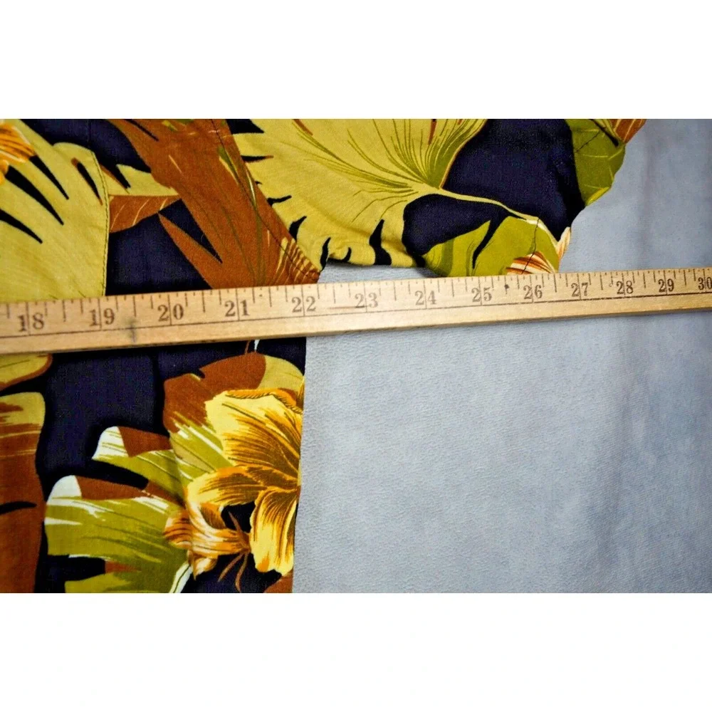 S&D Bahamas Short Sleeve Casual Shirt Tropical Print XL‎ Rayon